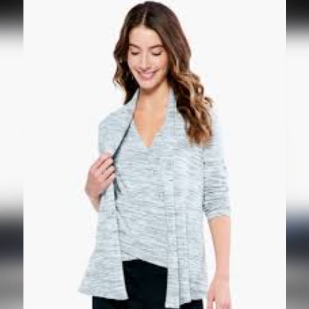 NIC+ZOE Light Gray Women's Cardigan & Tank Set